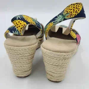 Anne Klein Pineapple Espadrilles Wedges 9.5